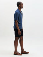Ivy- Washed Blue Cotton Knit Wax London Shirts