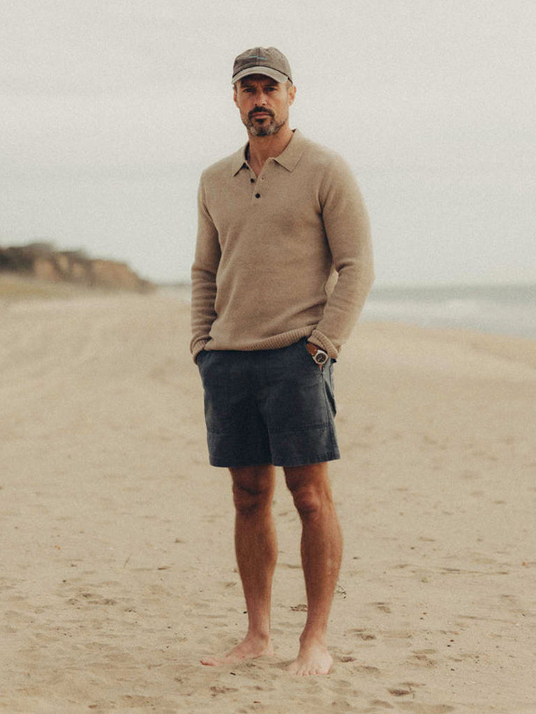 Surplus Short- Navy Reverse Sateen Taylor Stitch Shorts