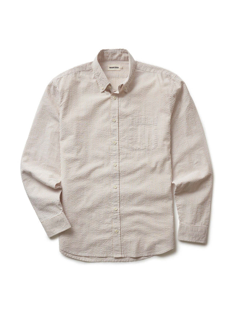 Jack Shirt- Sand Stripe Seersucker Taylor Stitch Shirts