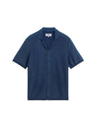 Ivy- Washed Blue Cotton Knit Wax London Shirts