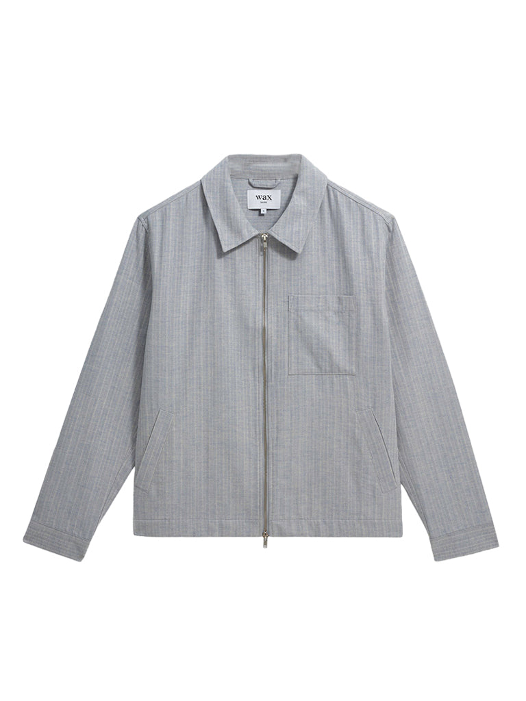 Eldon- Light Blue Herringbone Cotton Wax London Jackets