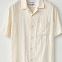 Striped Seersucker Shirt- White