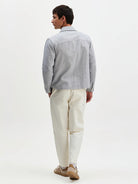 Eldon- Light Blue Herringbone Cotton Wax London Jackets