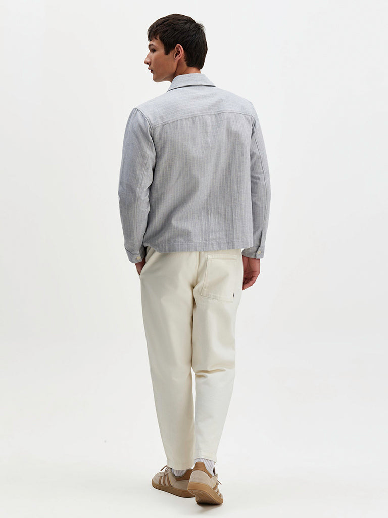 Eldon- Light Blue Herringbone Cotton Wax London Jackets