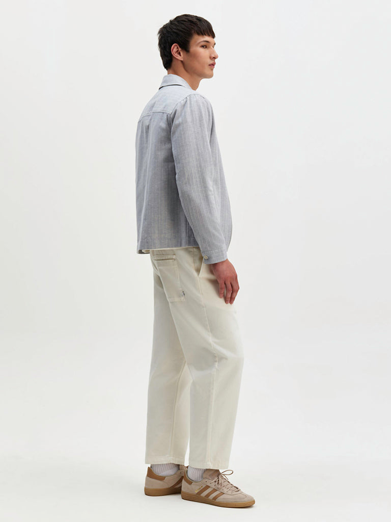 Eldon- Light Blue Herringbone Cotton Wax London Jackets