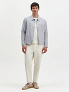 Eldon- Light Blue Herringbone Cotton Wax London Jackets