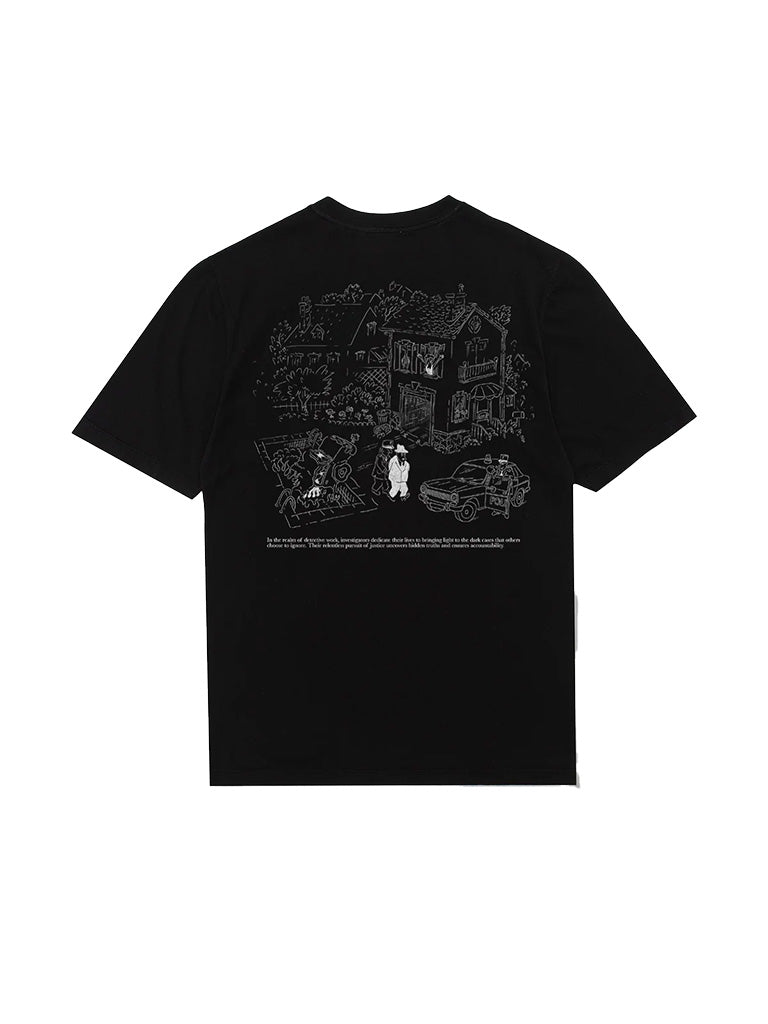 Scene Del Crime Tee- Black Edmmond Studios Tee Shirts
