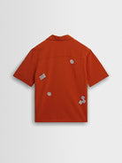 Didcot- Terracotta And Ecru Scribble Applique Wax London Shirts