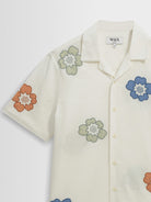 Didcot- Ecru And Multicolour Floral Applique Wax London Shirts