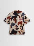 Didcot - Ecru And Multicolour Abstract Shapes Wax London Shirts