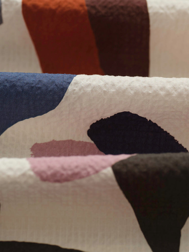 Didcot - Ecru And Multicolour Abstract Shapes Wax London Shirts