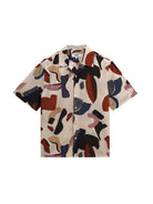 Didcot - Ecru And Multicolour Abstract Shapes Wax London Shirts