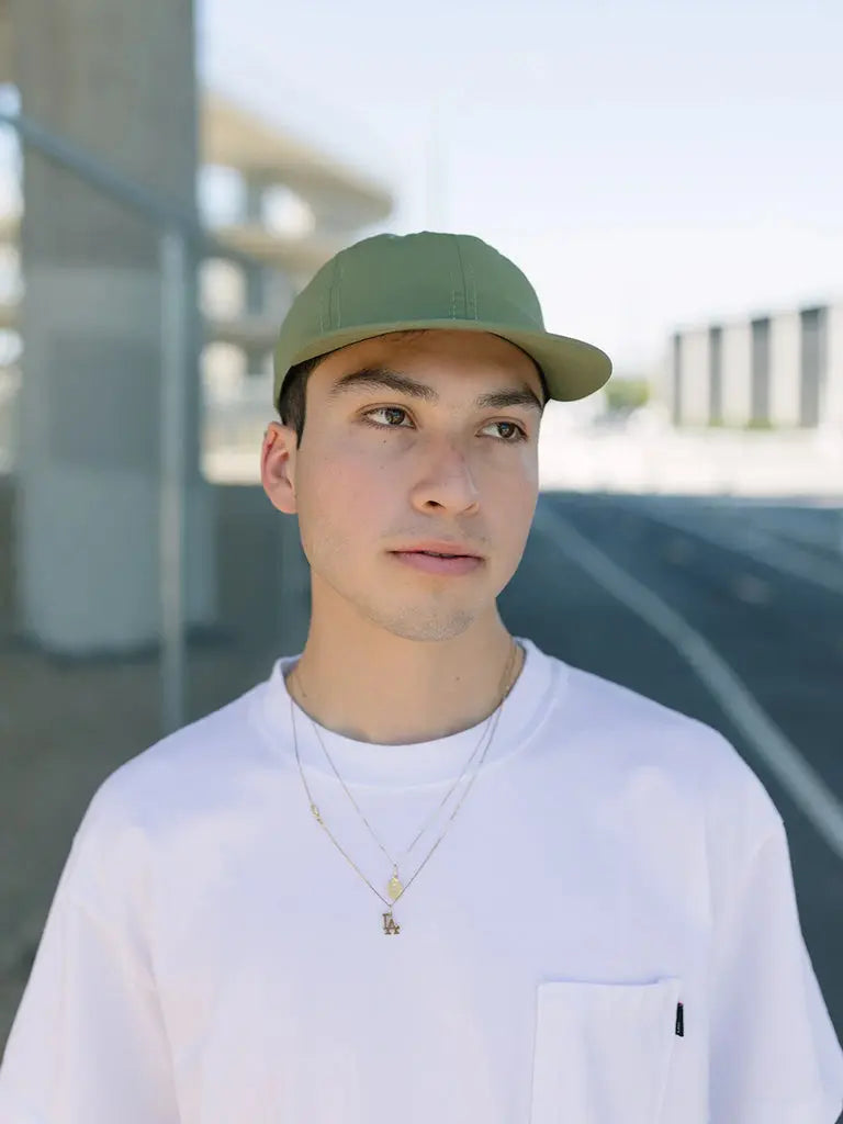 Nylon Twill Weather Cloth 6 Panel Cap- Army Lite Year