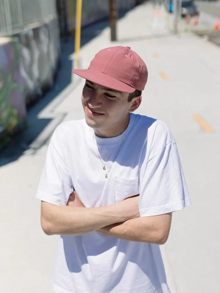 Nylon Twill Weather Cloth 6 Panel Cap- Rose Lite Year