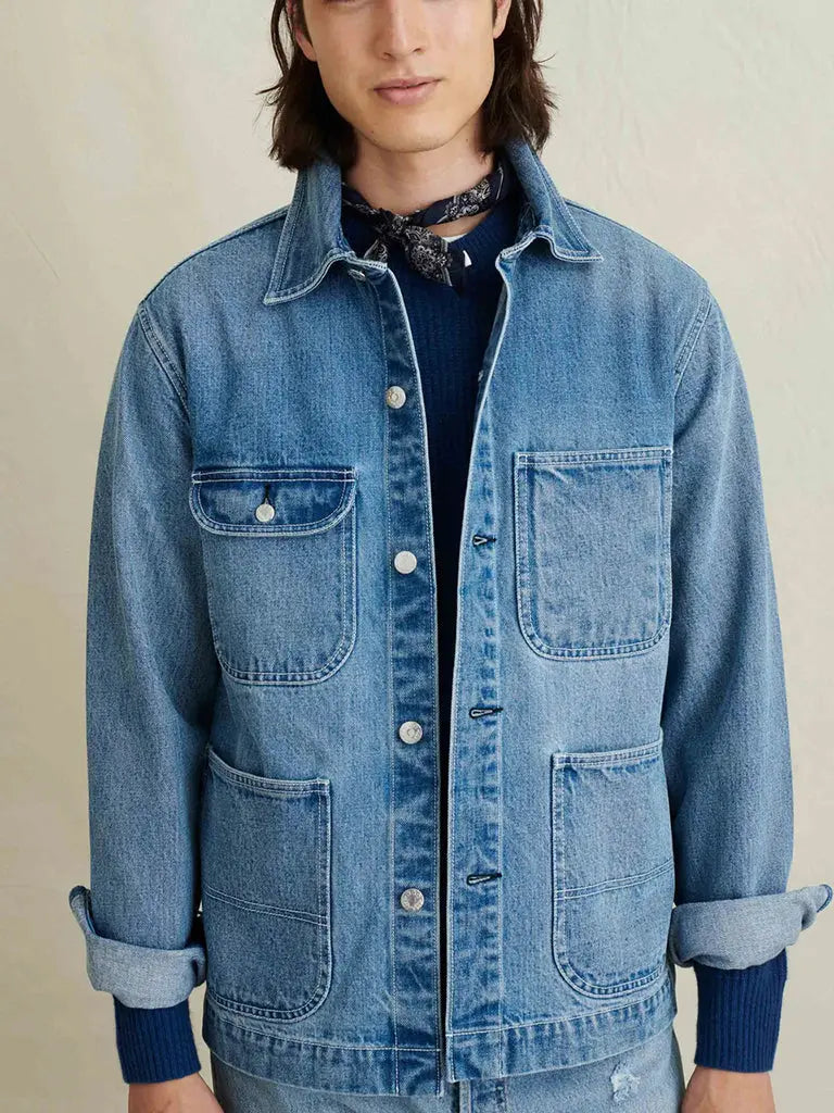 Vintage wash denim jacket sale