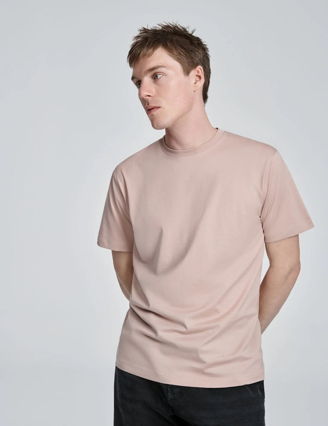 Crew Neck T Shirt- Dusty Rose - Eames NW