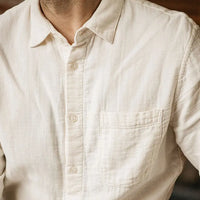 Ripper Waffle Double Gauze Shirt- Ivory - Eames NW