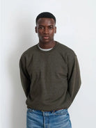 Marlon Sweatshirt- Heather Olive Alex Mill