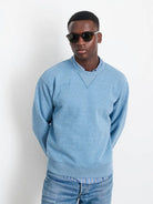 Marlon Sweatshirt- Heather Delft Blue Alex Mill