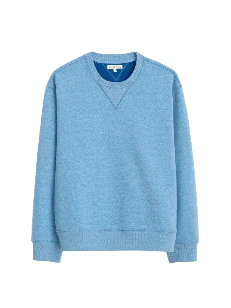 Marlon Sweatshirt- Heather Delft Blue Alex Mill