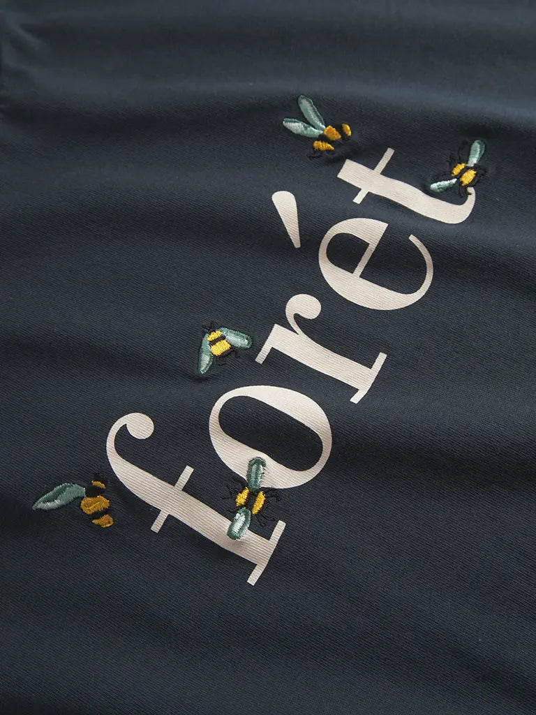 Amber Bee T-Shirt- Navy Forét