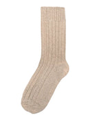 Wool Silk Boot Sock- Oatmeal American Trench