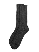 Wool Silk Boot Sock- Charcoal American Trench