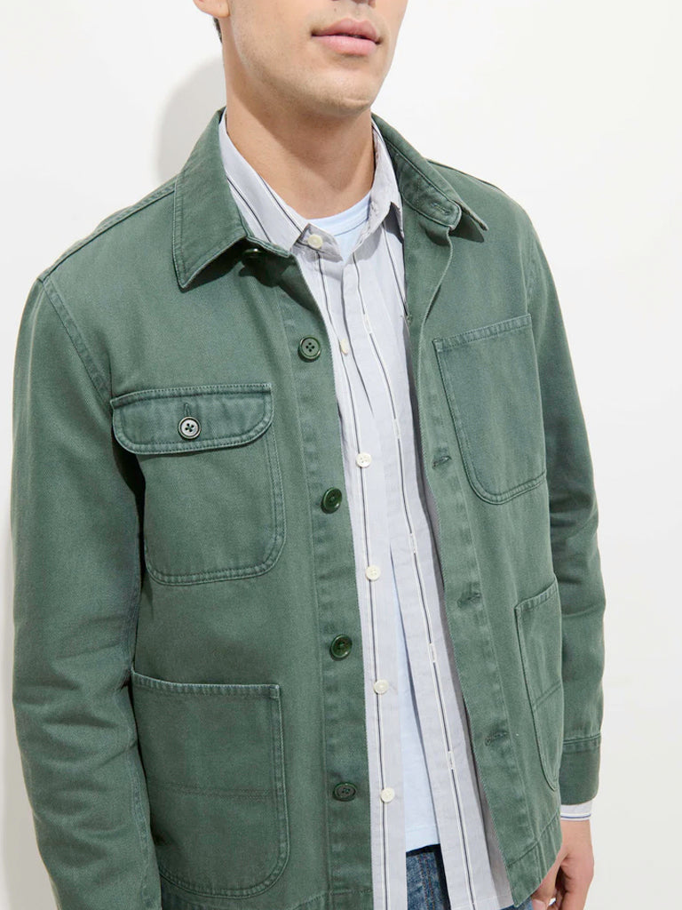 Garment Dyed Work Jacket- Faded Cyprus Alex Mill Jackets