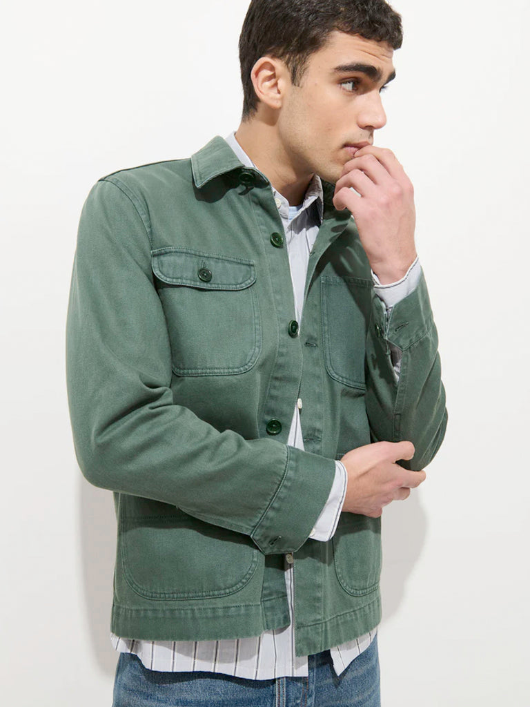 Garment Dyed Work Jacket- Faded Cyprus Alex Mill Jackets