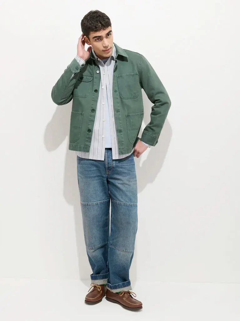Alex Mill | Garment Dyed Work Jacket- Faded Cyprus – Eames NW