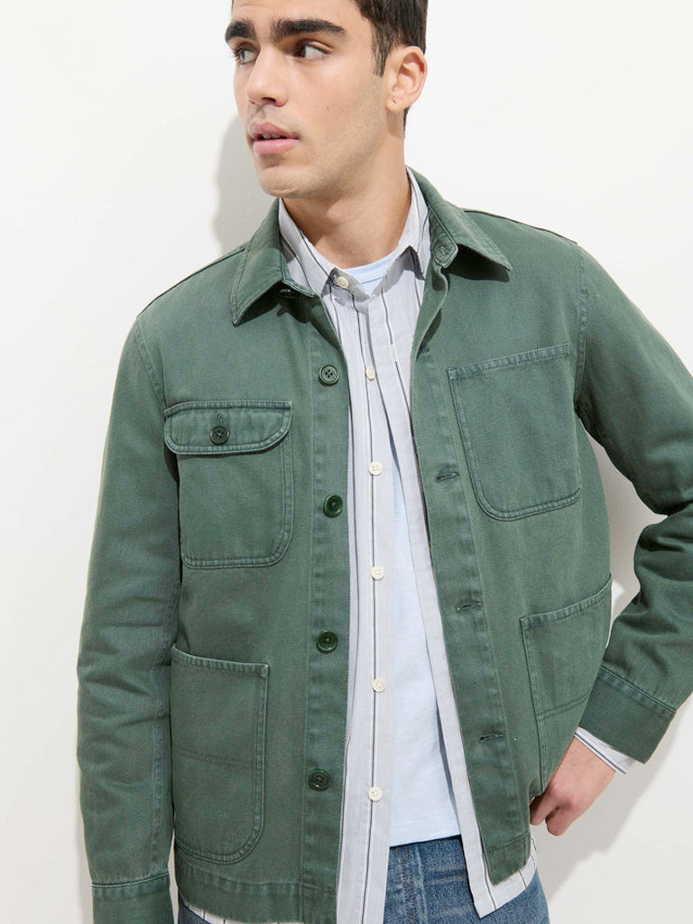 Garment Dyed Work Jacket- Faded Cyprus Alex Mill Jackets