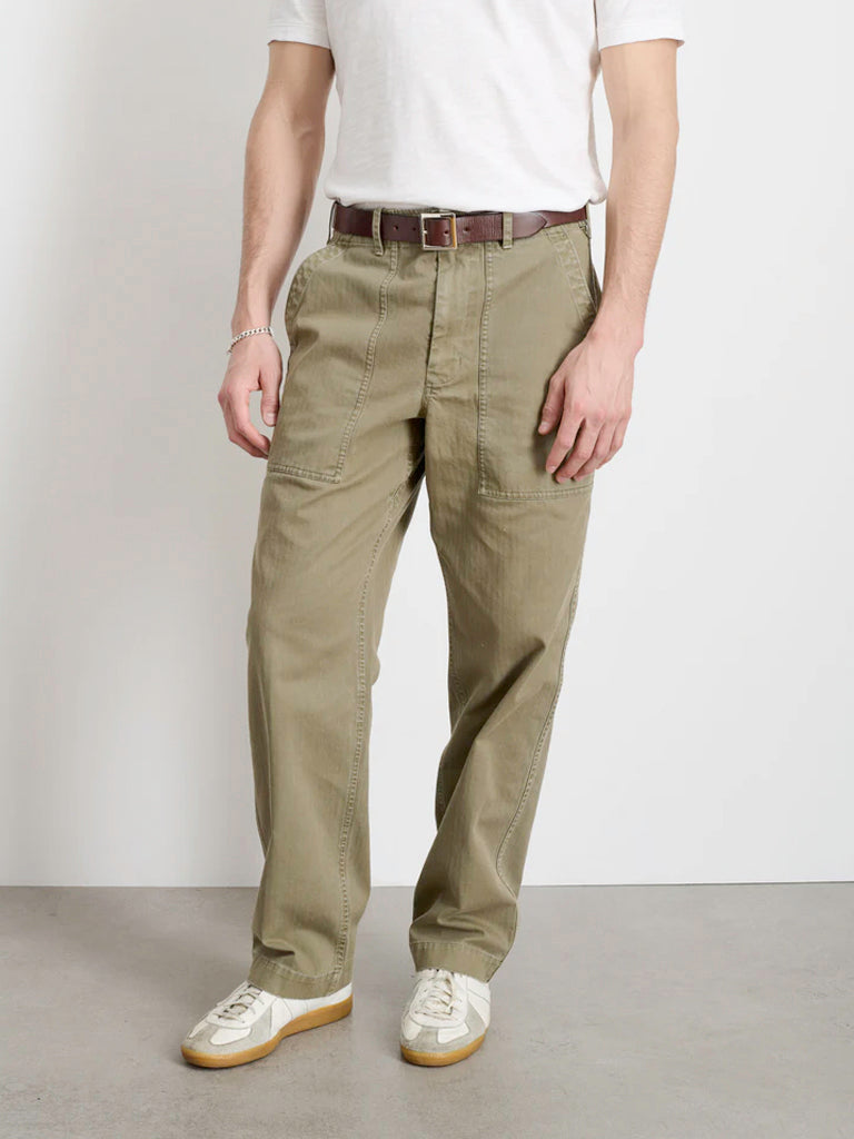 Feild Pant Herringbone- Vintage Olive Alex Mill Pants
