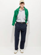Mill Double Pleated Pant In Vintage Twill- Dark Navy Alex Mill Pants