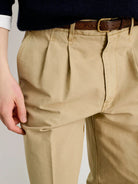 Mill Double Pleated Pant In Vintage Twill- Vintage Khaki Alex Mill Pants