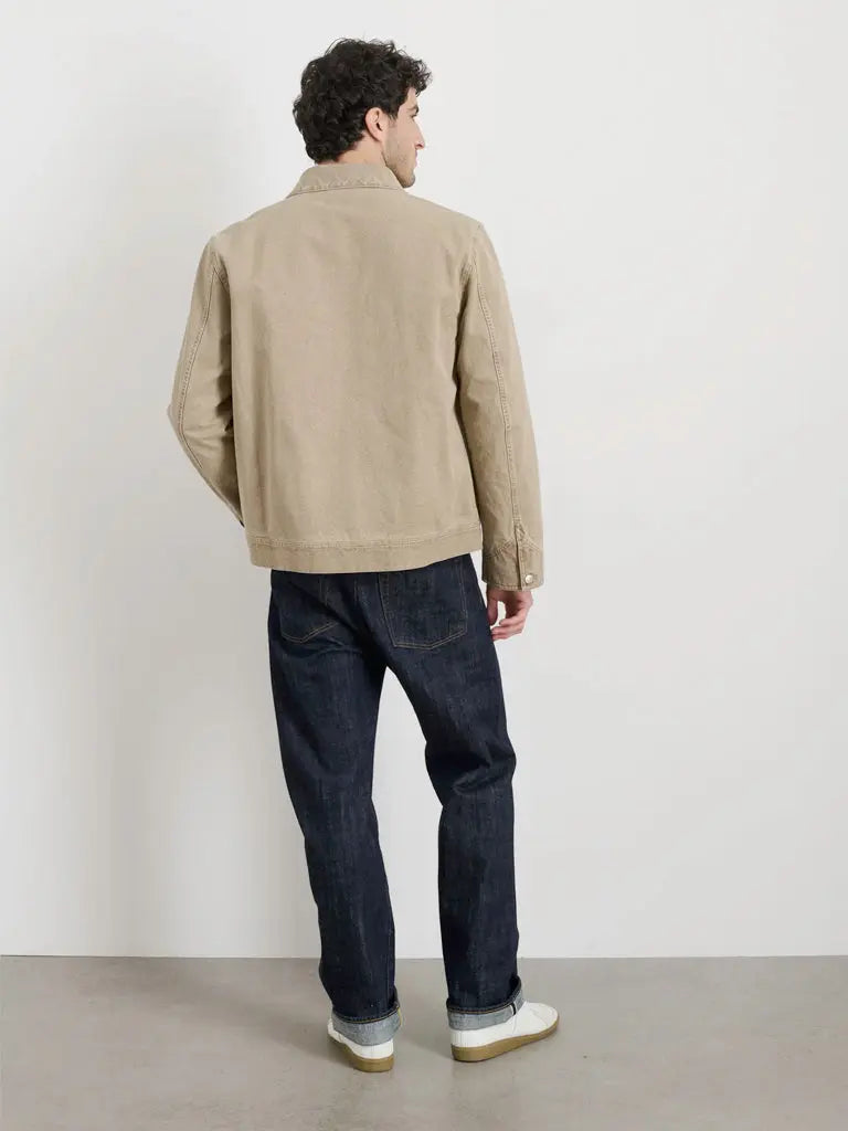 Garment Dyed Zip Work Jacket- Stoneware Alex Mill