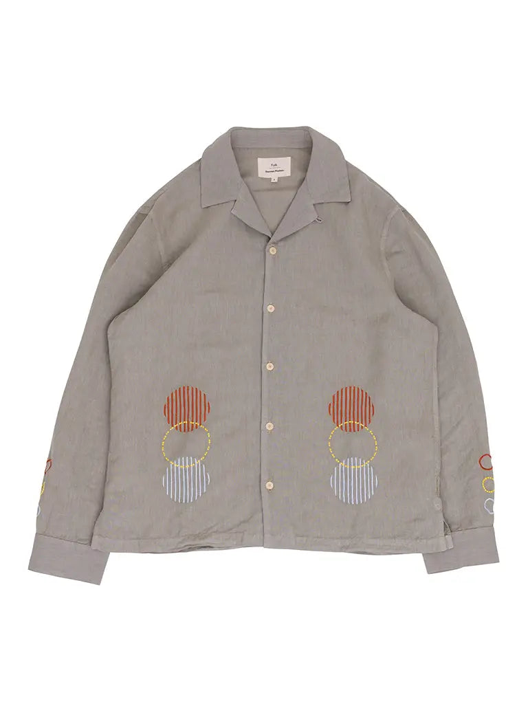 LS Soft Collar Shirt- Olive Sun Folk