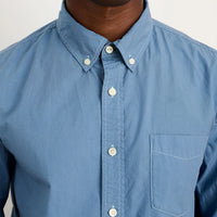 Mill Shirt in Paper Poplin- Faded Delft Blue