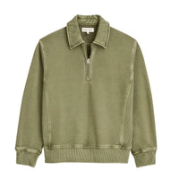Som Half Zip Sweatshirt in Fleece- Olive - Eames NW