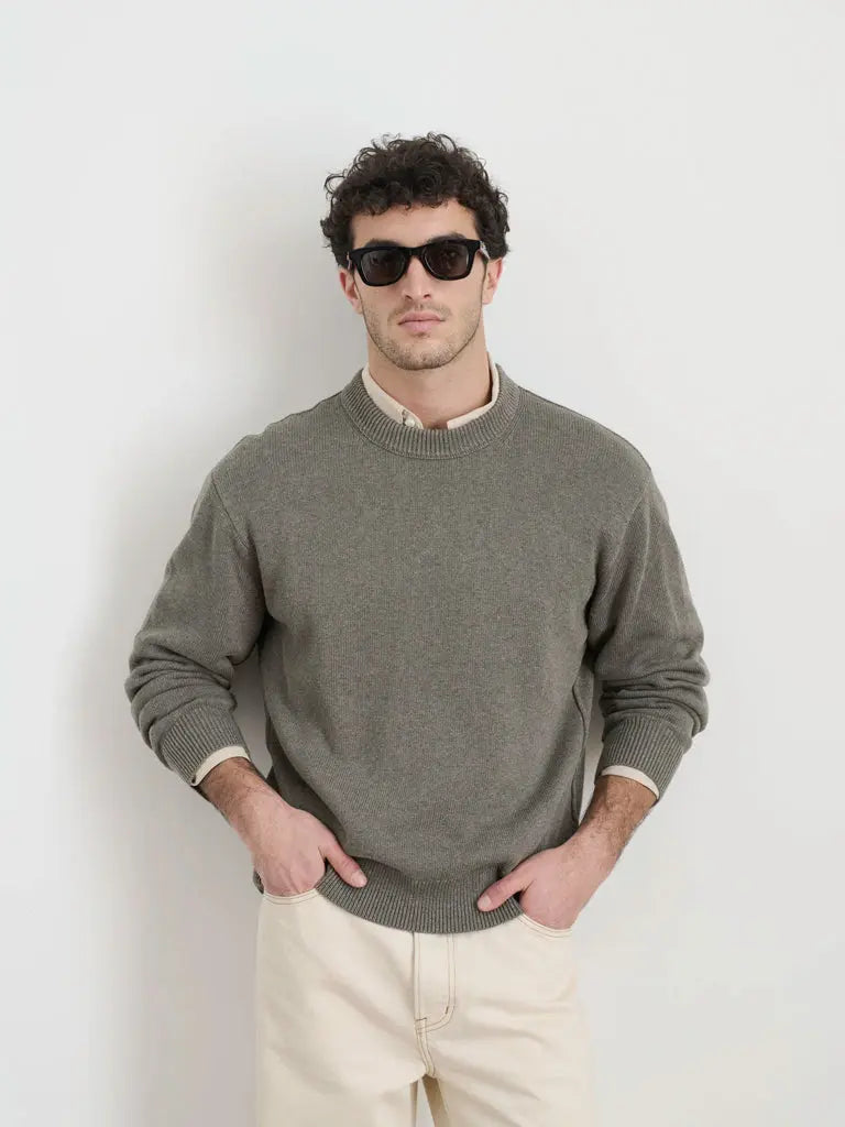 Gabriel Crewneck Sweater- Cotton Linen Alex Mill