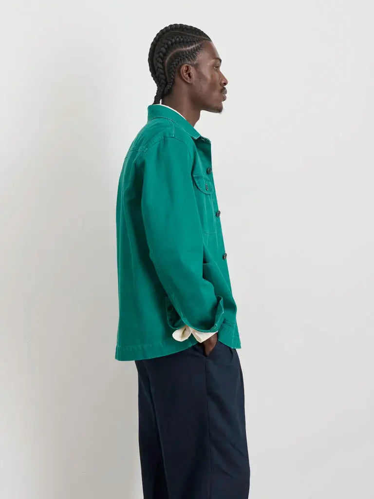 Garment Dyed Work Jacket- Jadeite Alex Mill