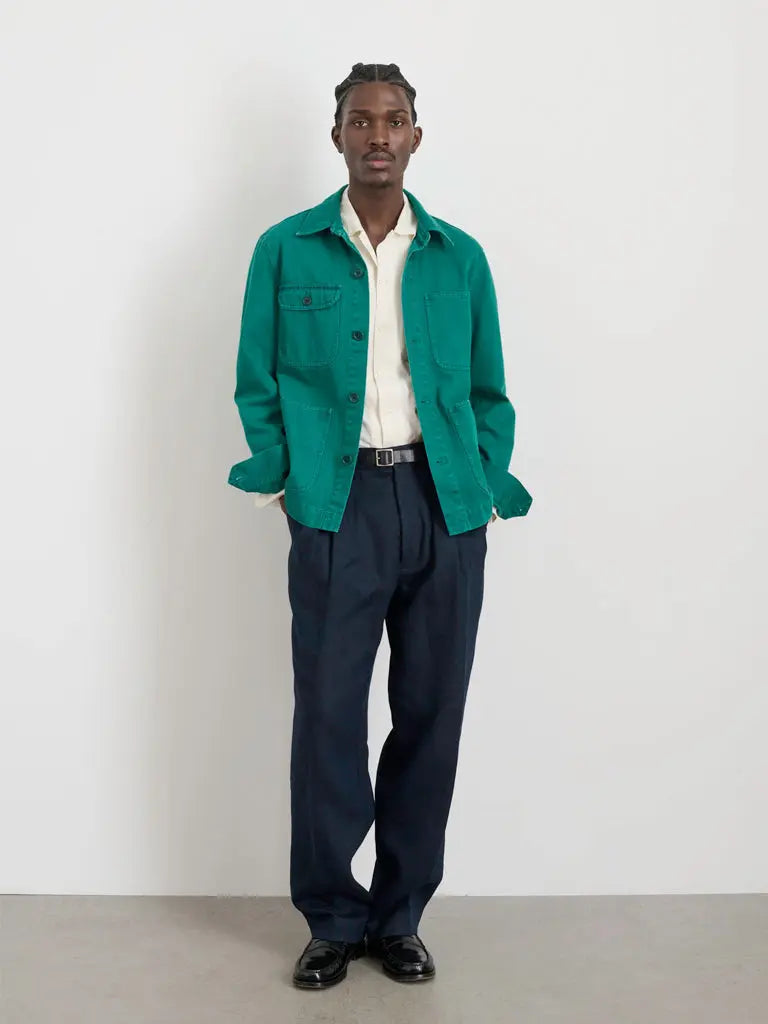 Garment Dyed Work Jacket- Jadeite Alex Mill