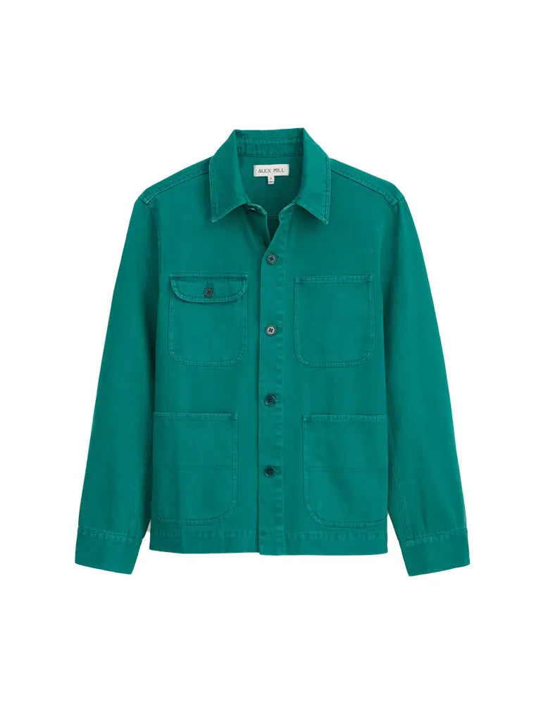 Garment Dyed Work Jacket- Jadeite Alex Mill