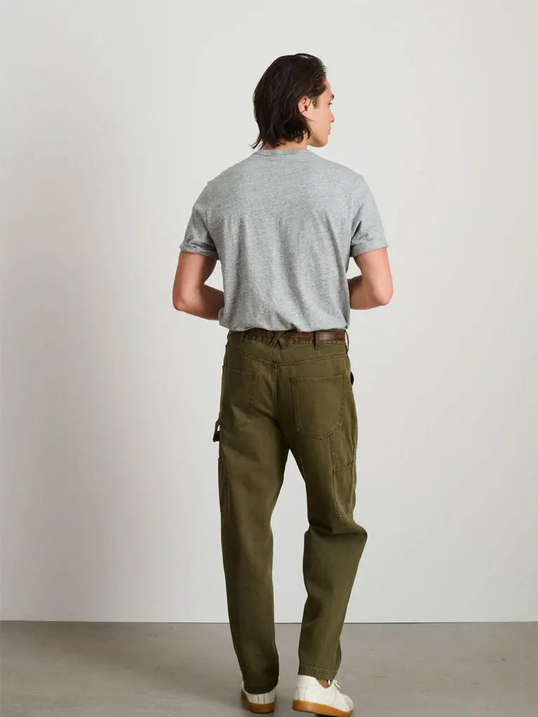 Painter Pant in Recycled Denim- Military Olive - Eames NW