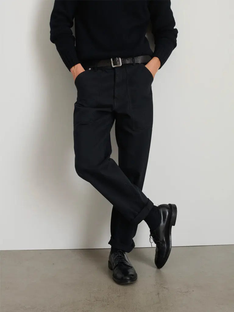 Painter Pant in Recycled Denim- Washed Black - Eames NW