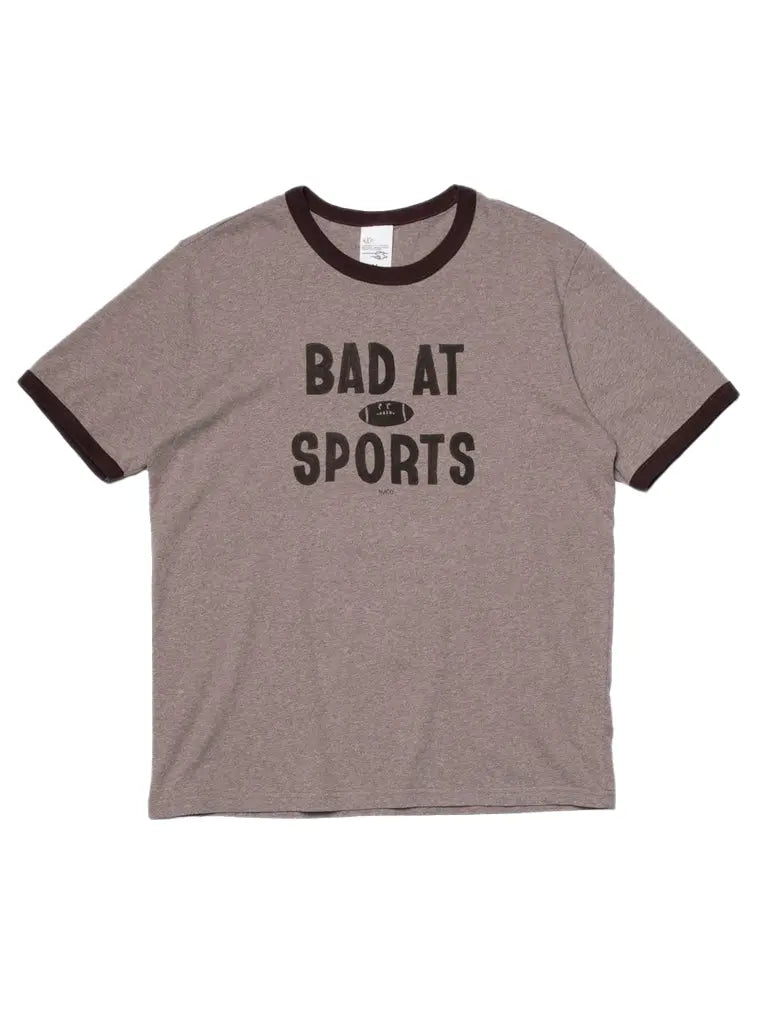 Bad At Sport Tee- Greymelange Nudie