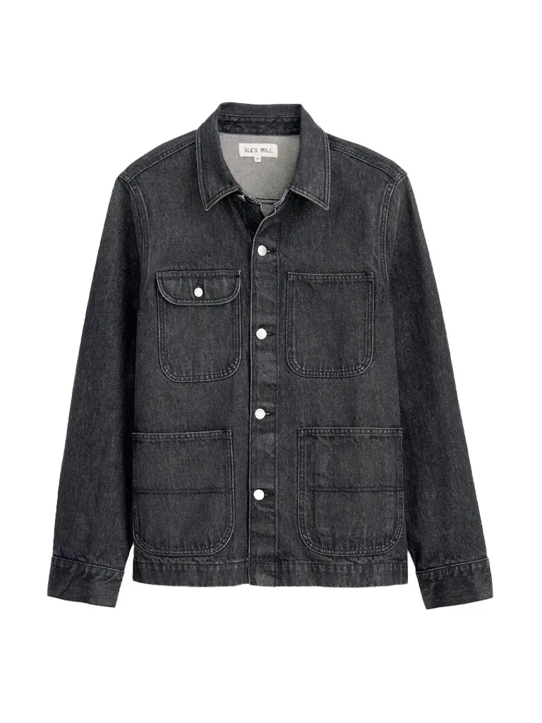 Work Jacket- Vintage Wash Black Denim Alex Mill