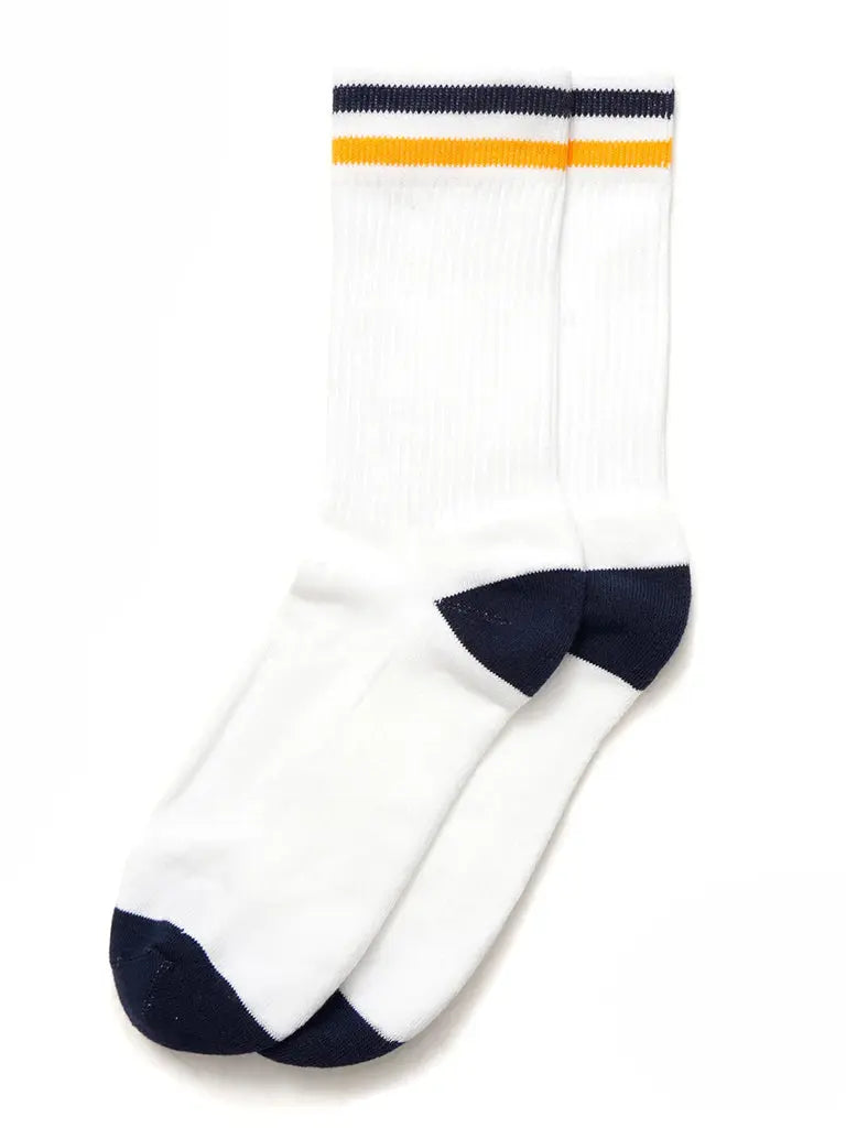 Kennedy Luxe Athletic Sock- Navy/Gold - Eames NW