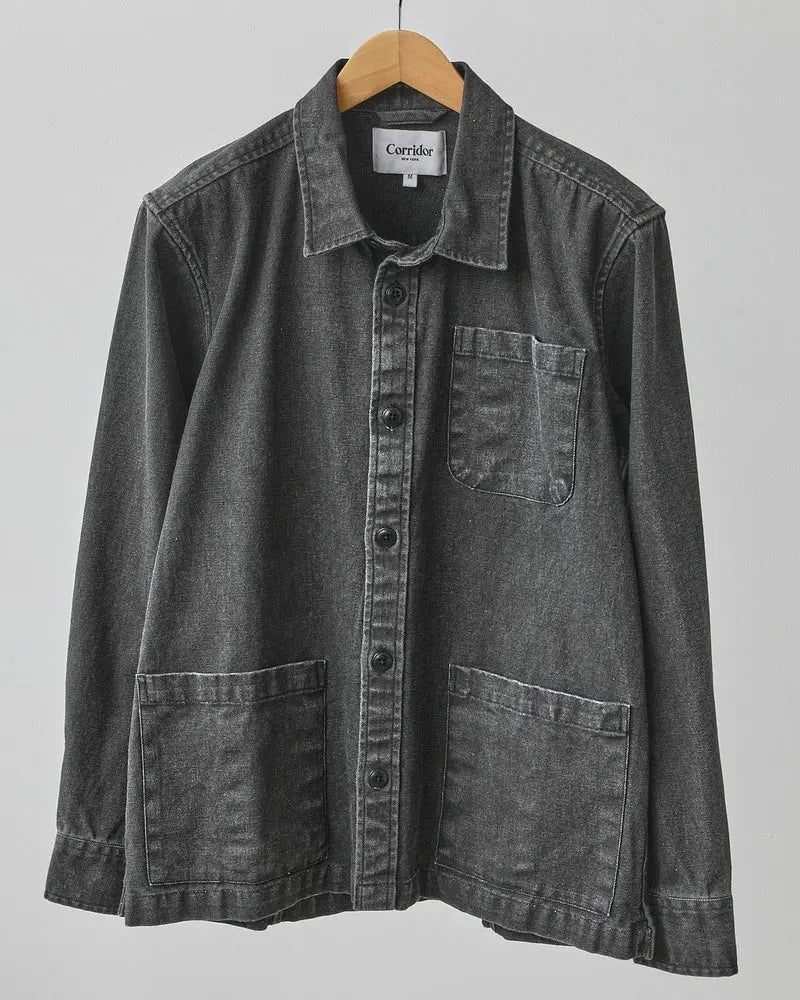 Duck Dye Overshirt- Black - Eames NW