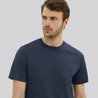 Crew Neck T Shirt- Slate Blue