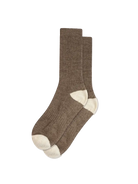 Elgin Wool Socks- Umber Brown/Ecru Kestin